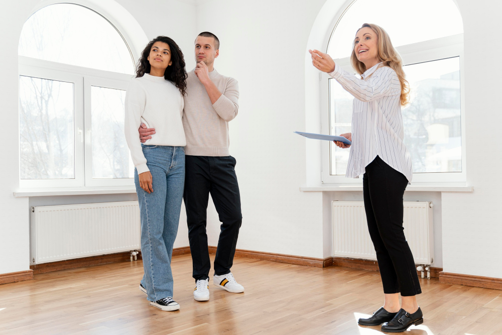 inmobiliaria-mujer-mostrando-pareja-joven-casa-nueva
